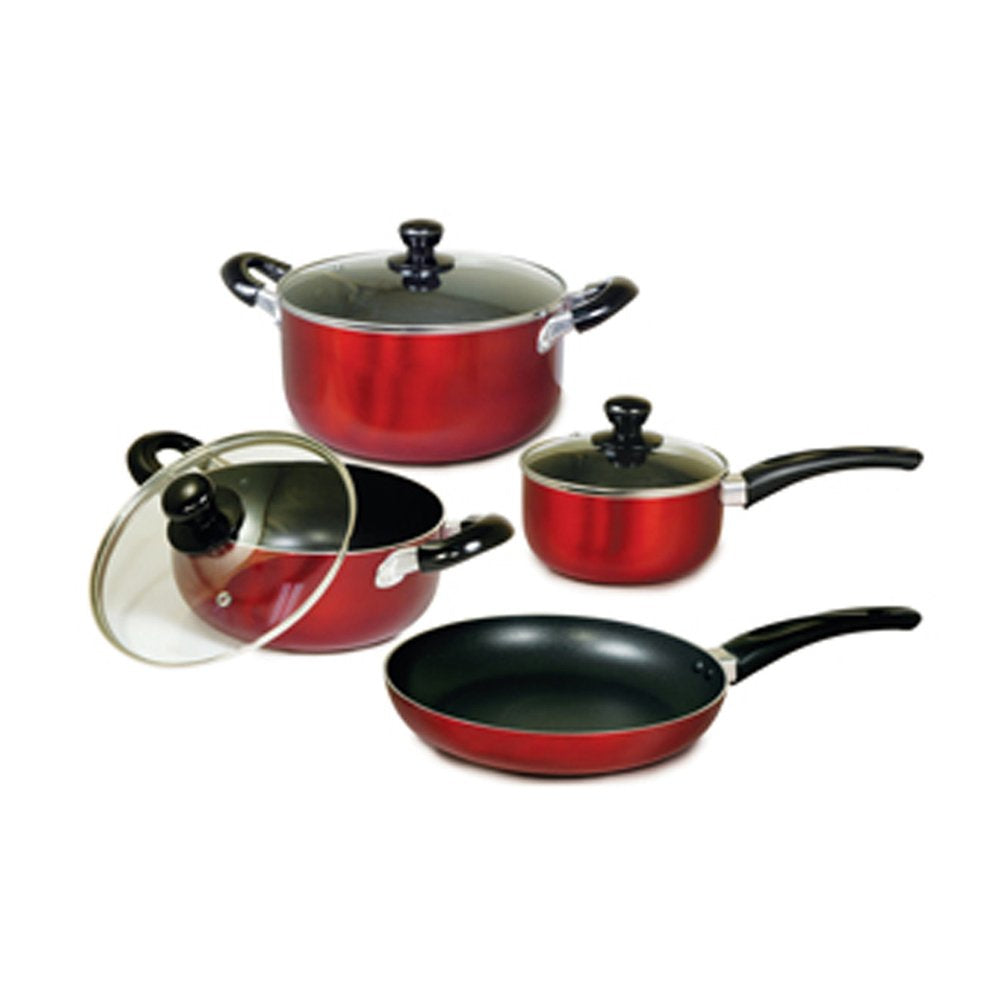 Better Chef 7-Piece Non-Stick Cookware Set Black 5.50 Quarts F889R