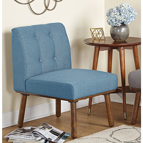 Simple Living Playmate Armless Accent Chair Blue