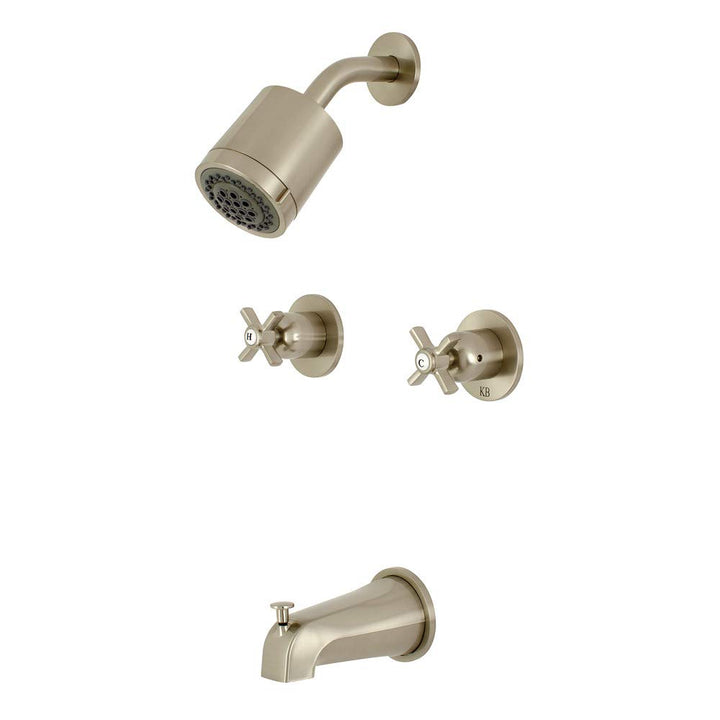 Kingston Brass KBX8148ZX Millennium Tub and Shower Faucet Brushed Nickel