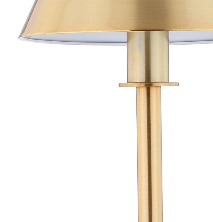 26" Metal Shade LED Table Lamp, Brushed Brass by JONATHAN Y