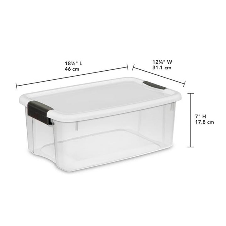 STERILITE 19848006 Ultra Storage Tote with Titanium latches 18 Quart