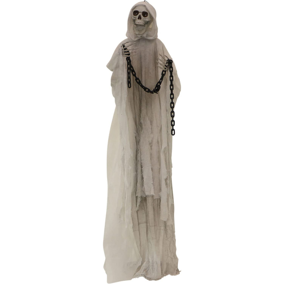 Haunted Hill Farm 6.25 ft. Reaper with Chains Halloween Animatronic with