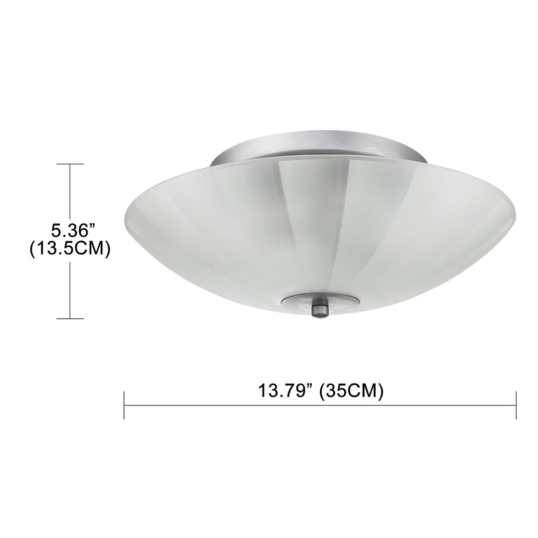 2 Lights Semi lush Ceiling Lamps with Silver inish Clear Glass Shadeï¼Œ2*e26 - Diamond Home USA