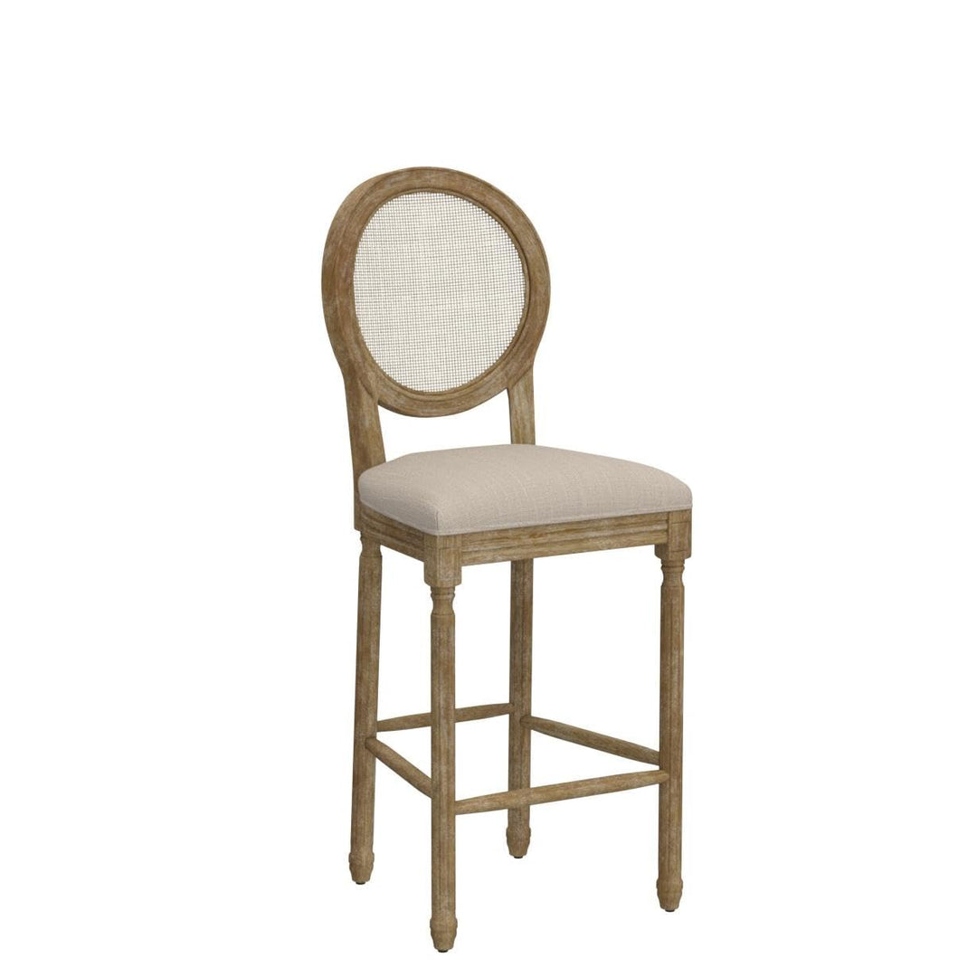 Christopher Knight Home Caspar French Country Wooden Barstools with Beige + Natural