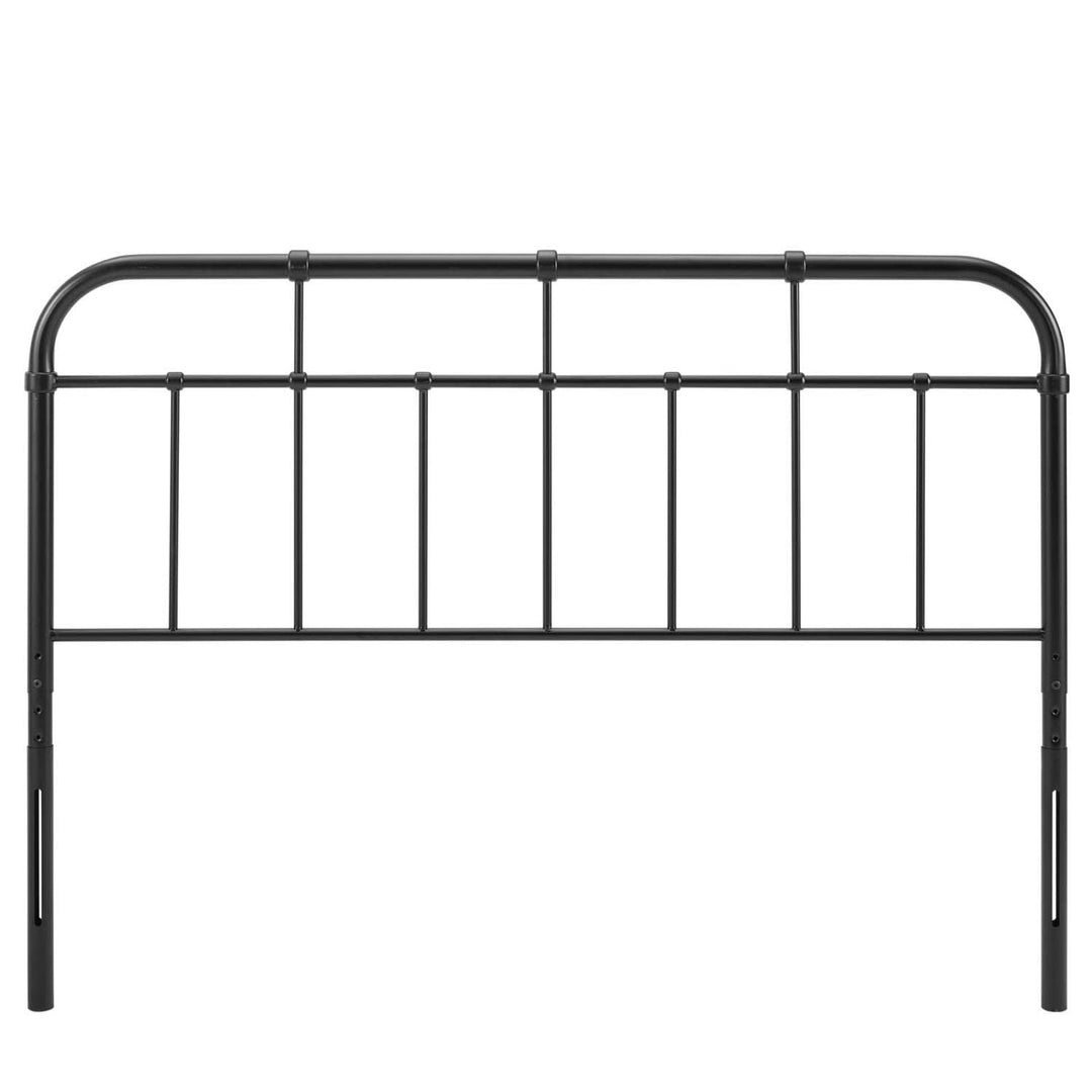 Modway Alessia Modern Farmhouse Metal Full Headboard in Black