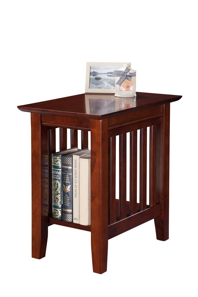 Atlantic Furniture Mission Chair Side Table Walnut "chair side table (22" x - Diamond Home USA