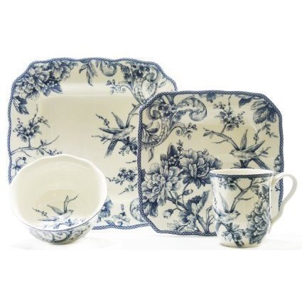 Adelaide Blue 16-piece Dinnerware Set Casual Formal