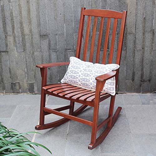 Cambridge Casual Bentley High Back Wooden Front Porch Rocking Chair