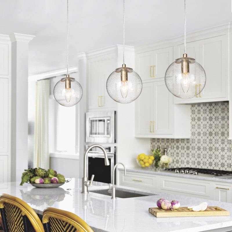 Modern Gold 1-light Mini Kitchen Island Light with Glass Globe D5.5*h6.5