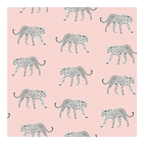 Pink Jaguars Wallpaper 20.9 X Animal Print Wildlife Washable