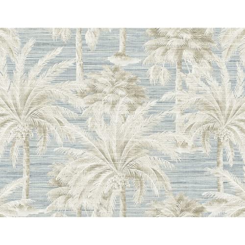 Dream of Palm Trees Blue Texture Wallpaper 27in X Nature Modern Contemporary