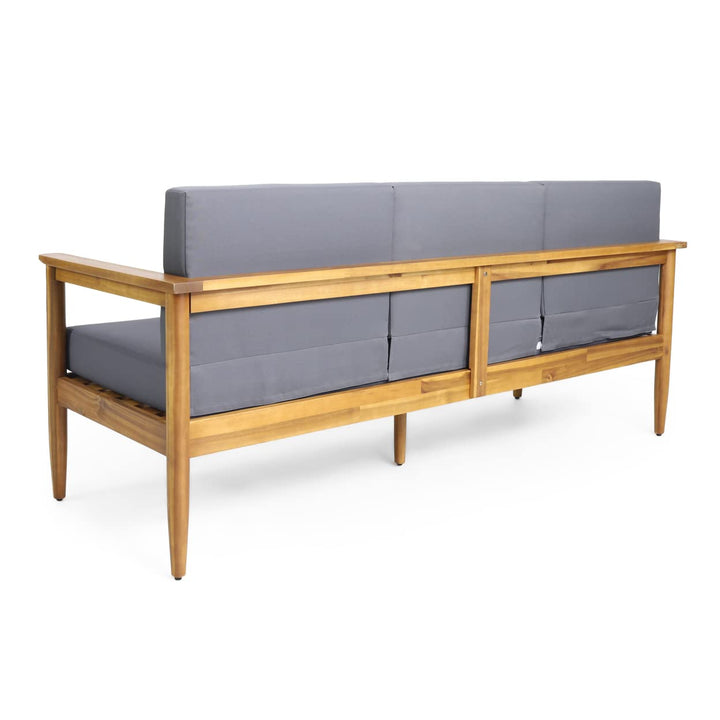 Christopher Knight Home Sofa Dark Gray + Teak