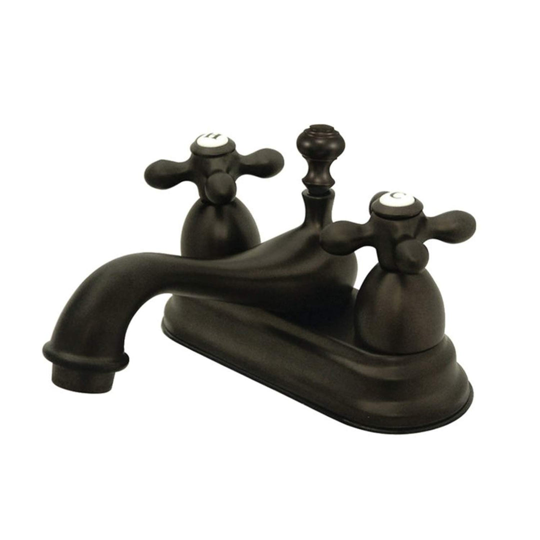 Kingston Brass Restoration Two Handle 4" Centerset Lavatory Faucet with Brass Polished Chrome