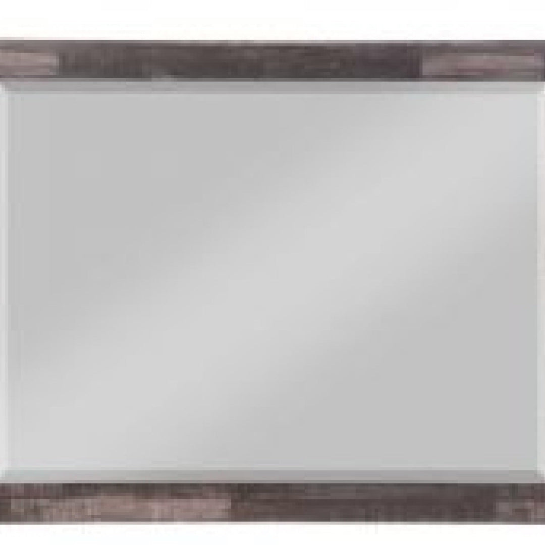 48 Inch Wood Mirror Landscape Beveled Rustic Brown Modern Contemporary - Diamond Home USA