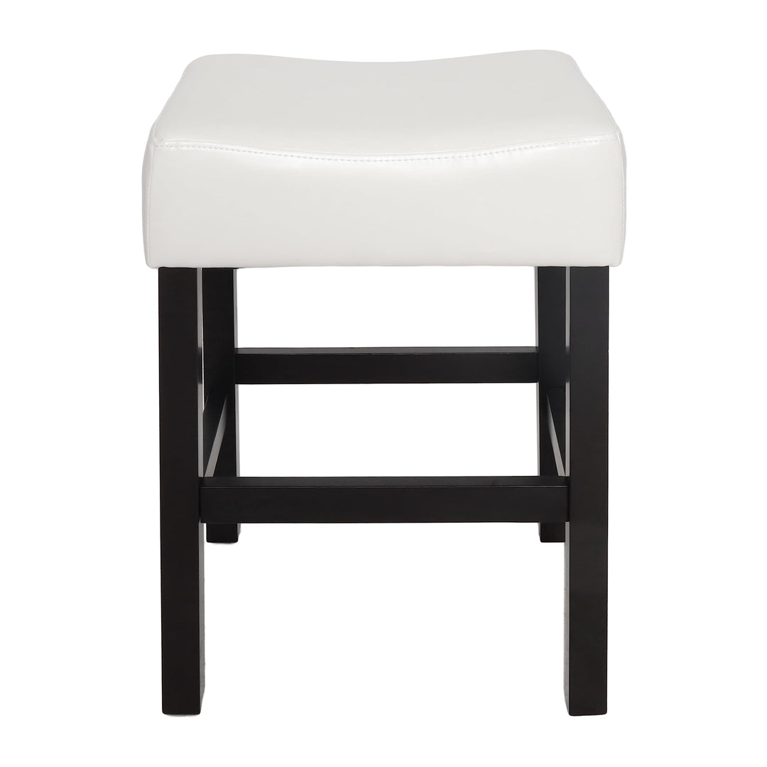 Christopher Knight Home Lopez Backless Leather Counter Stools 2-Pcs Set Ivory