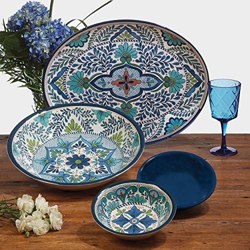 Cerified International Talavera 2-Piece Melamine Platter Set Multicolored