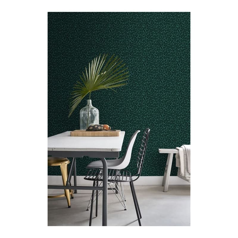 Green Leopard Skin Wallpaper 20.9 X Animal Print Wildlife Washable