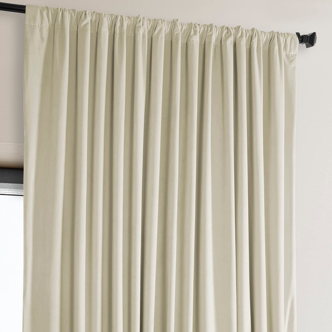 Exclusive Fabrics Extra Wide Heritage Plush Velvet Room Darkening Curtain (1 Panel)