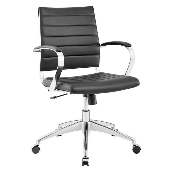 Modway Jive Ribbed Mid Back Office Chair Black