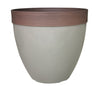 Southern Patio Hornsby Resin Outdoor Planter with Drainage Hole and Plug Taupe