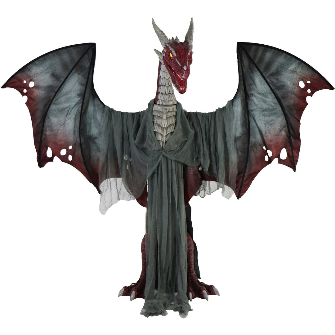 Haunted Hill Farm 6-Ft. Tall Brimstone Dragon Motion-Activated Halloween