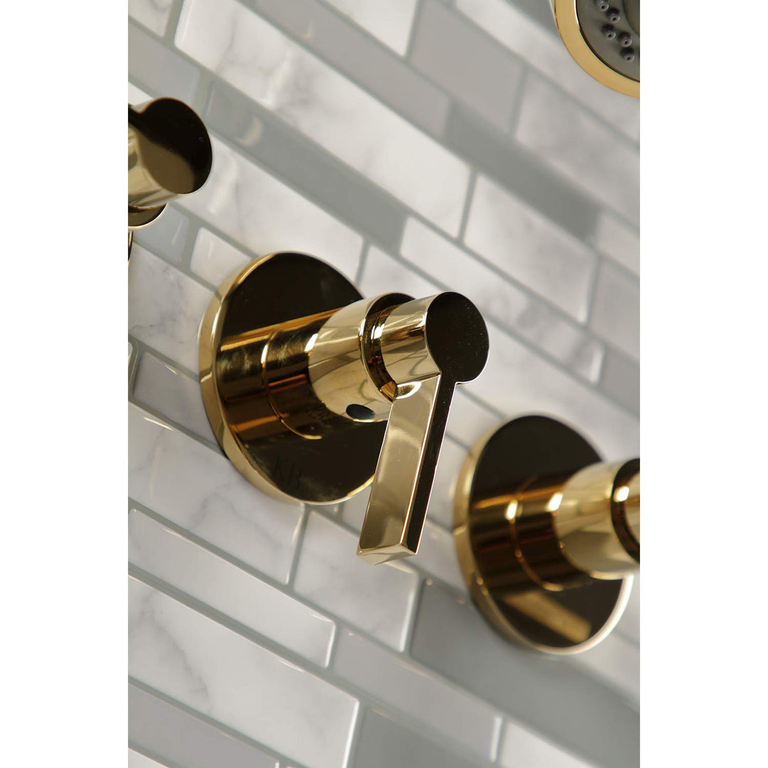 Kingston Brass KBX8132NDL NuvoFusion Tub and Shower Faucet Polished Brass