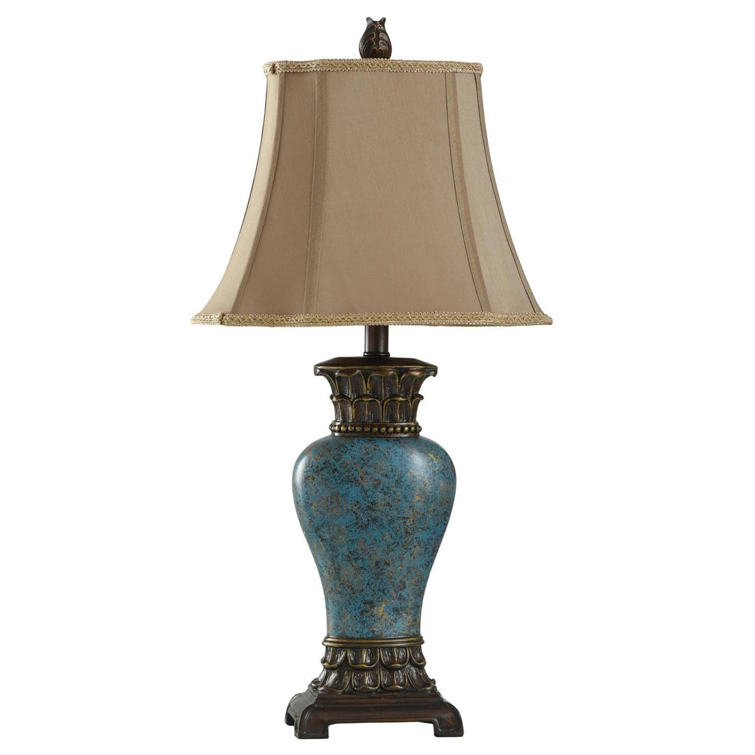 Stylecraft Home Collection L31354BDS Signature Table Lamp Blue and Brown