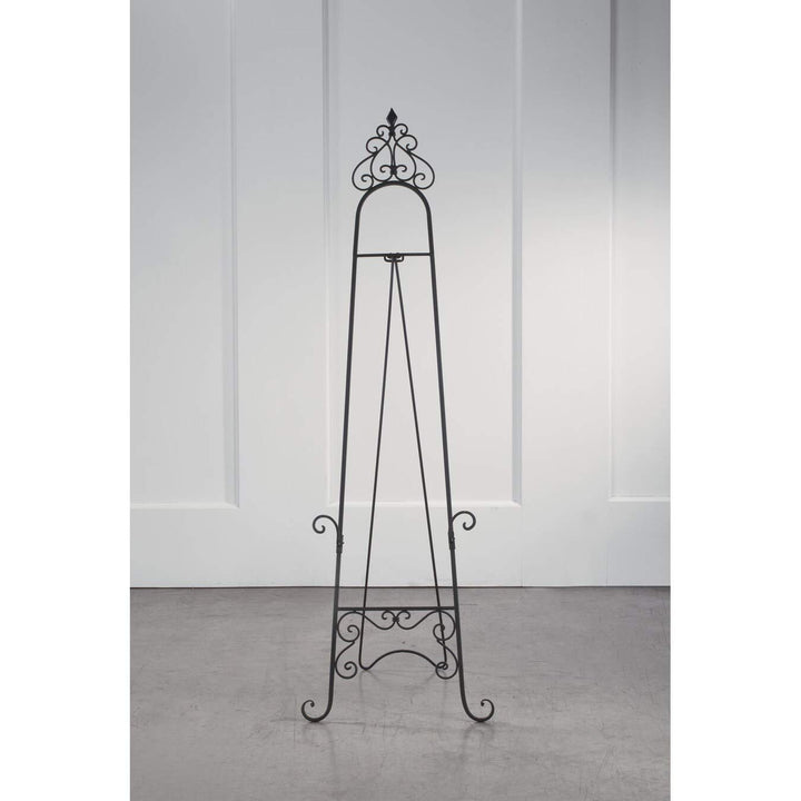 53" h Parisian Black Metal Floor Easel - 53" - Diamond Home USA