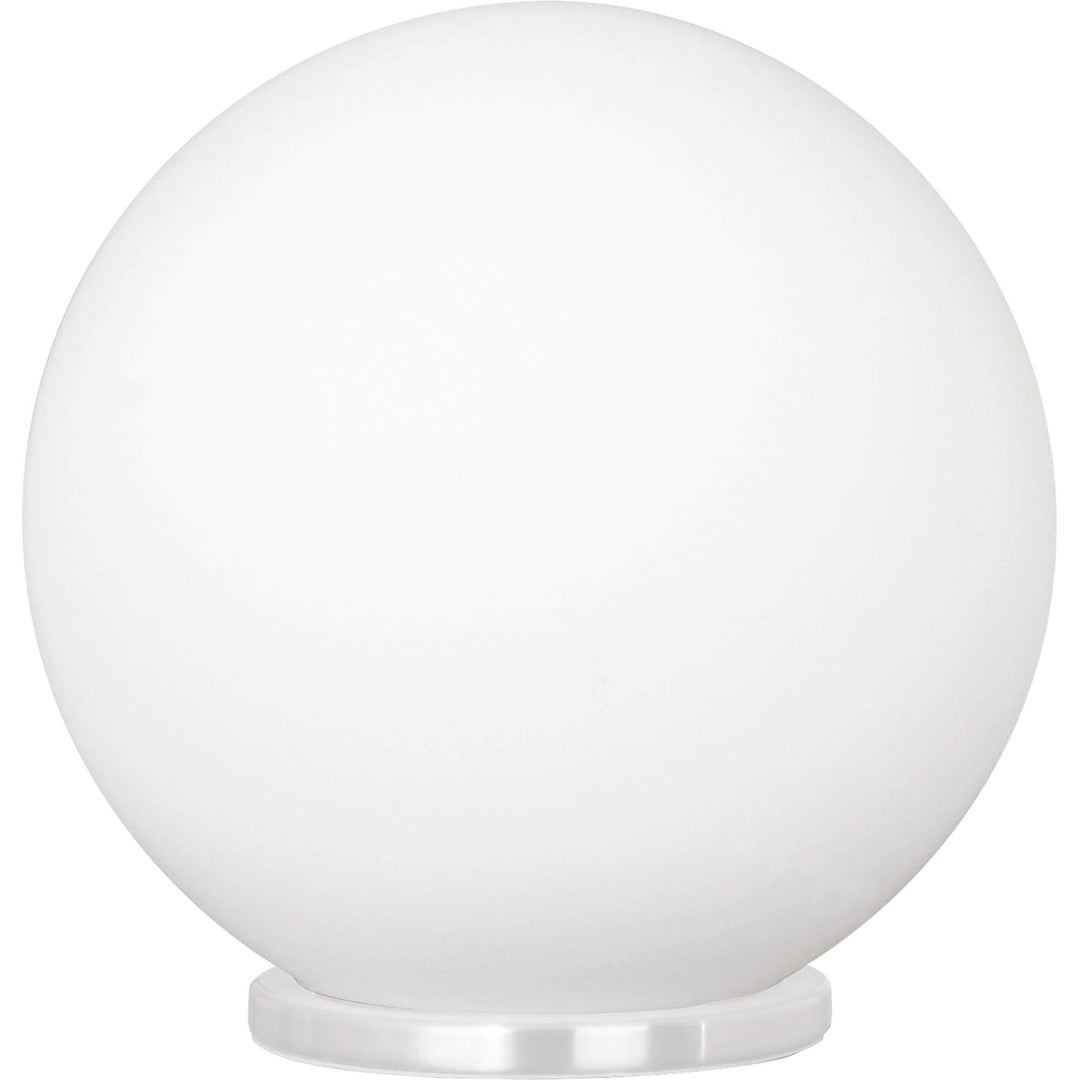 1-Light White Round Table Lamp with Opal Frosted Glass Transitional