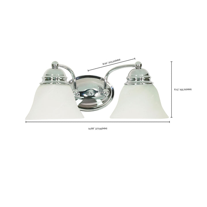 NUVO 60/337 Two Light Vanity 1 Chrome