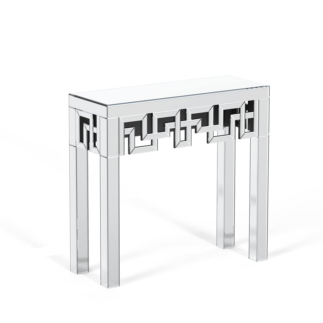 Venetian Mirrored Console Table Clear am Contemporary Rectangular ass MDF