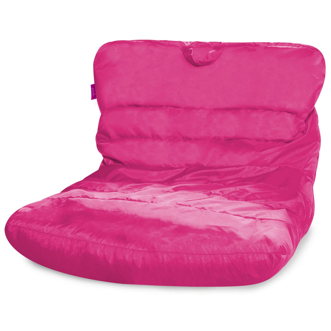 Posh Creations Structured Comfy Seat for Bedrooms and Dorm Rooms Large Bean Laguna Lounger - Pink