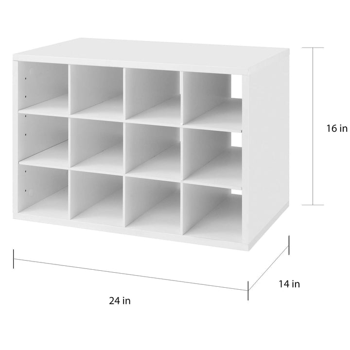 White Shoe Cubby Plastic