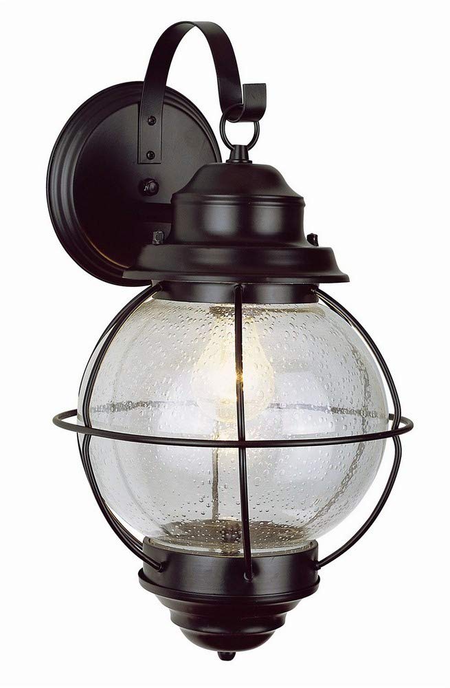 Trans Globe Lighting TG69901 BK Transitional One Wall Lantern from Burlington