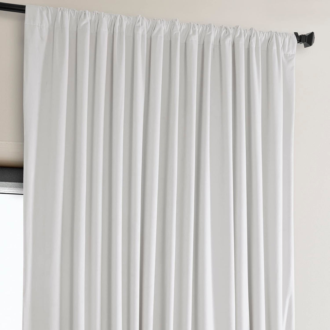 Exclusive Fabrics Extra Wide Heritage Plush Velvet Room Darkening Curtain (1 Panel)