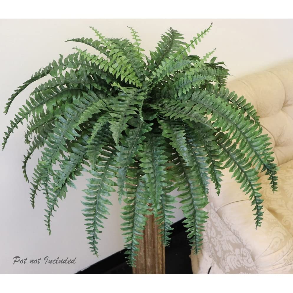 Silk Boston Fern Uv Resistant 48 Inch Diameter 60 Fronds 48"