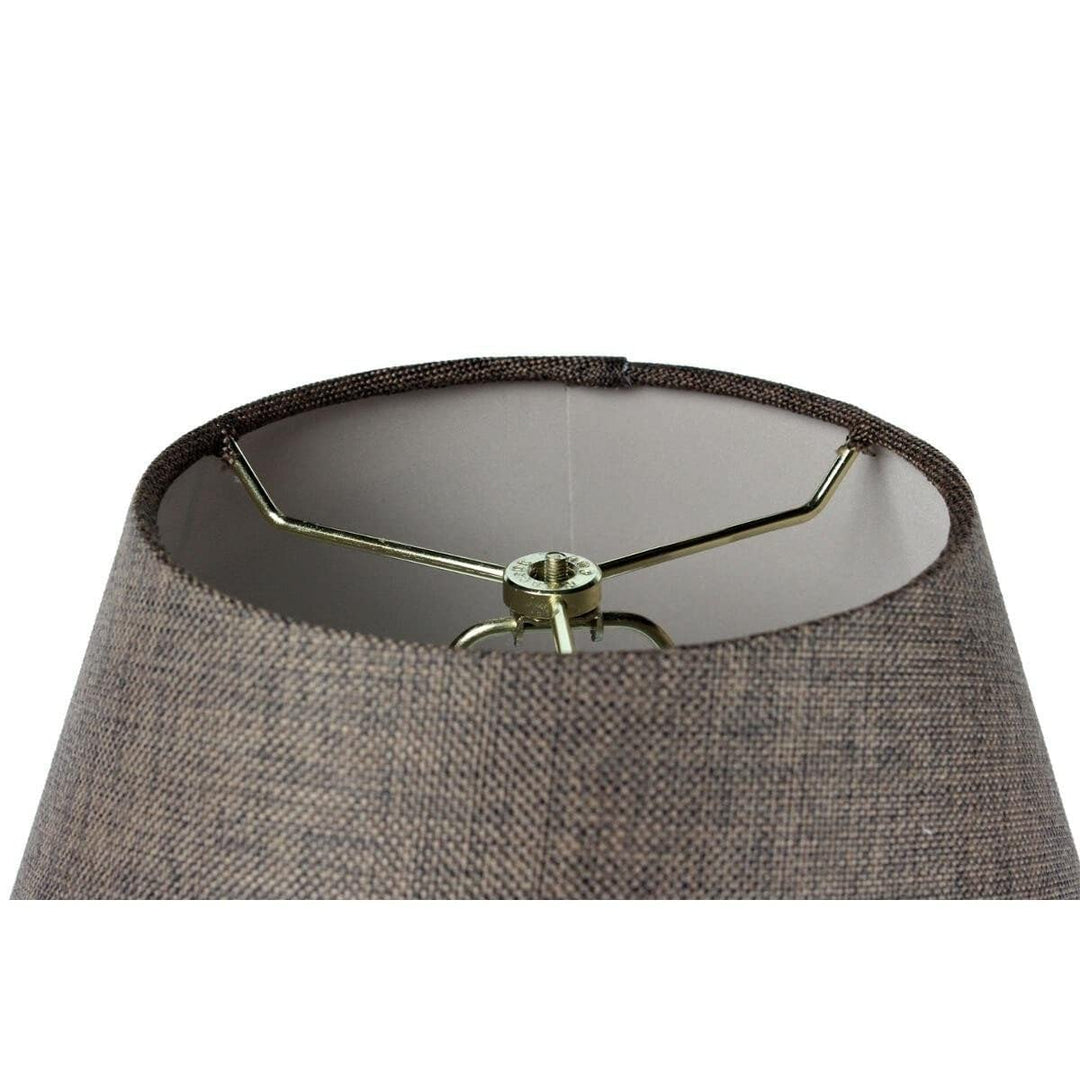 8x16x12 Hard Back Empire Lampshade Chocolate Burlap Brown Modern Contemporary - Diamond Home USA