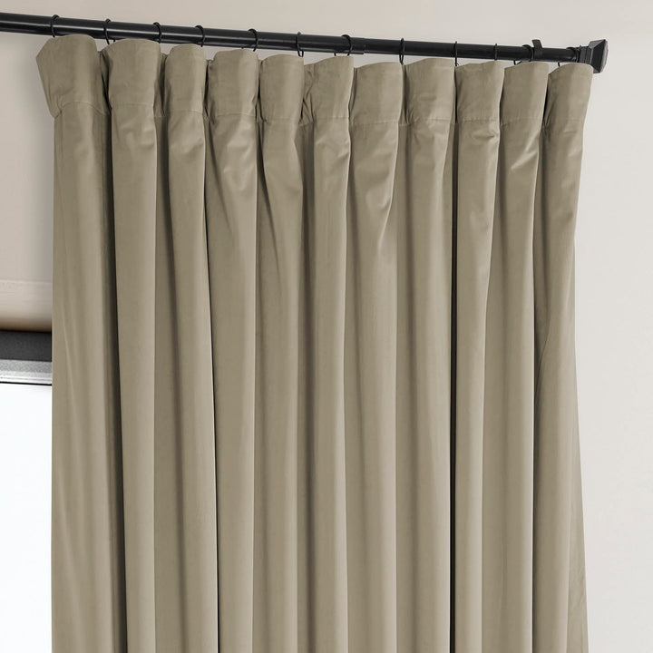 Exclusive Fabrics Extra Wide Heritage Plush Velvet Room Darkening Curtain (1 Panel)