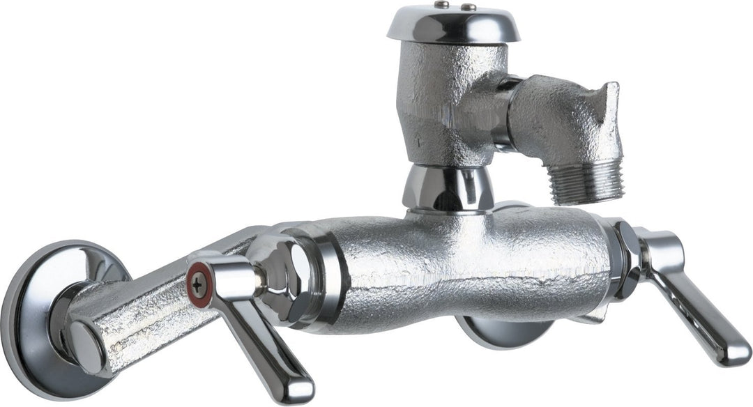 Chicago Faucets 305-VBRRCF Wall Mount Service Sink Faucet with Adjustable