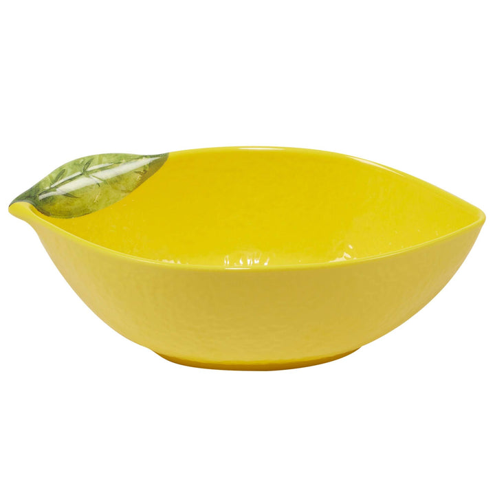 3-d Lemon 5-piece Serving Bowl Set Green Yellow Solid 5 Piece Dishwasher Safe