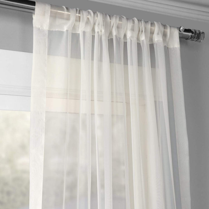 HPD Half Price Drapes SHCH-VOL3-108-PR Voile Poly Sheer Curtain Pair (2