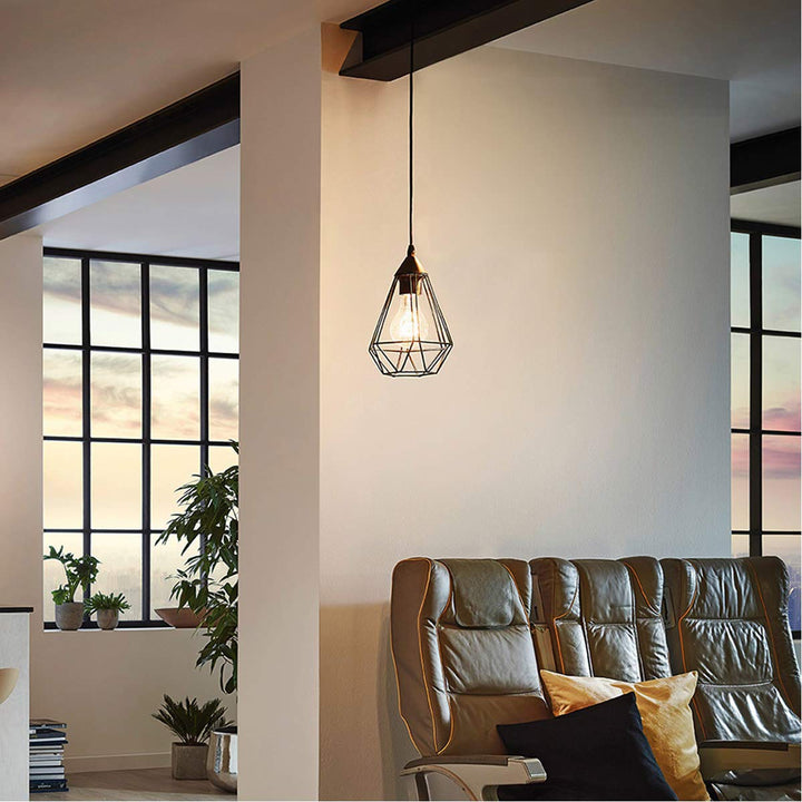 Eglo Lighting 94187A One Light Pendant Matte Black