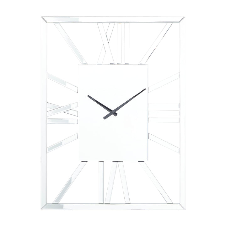 Silver Glass Wall Clock