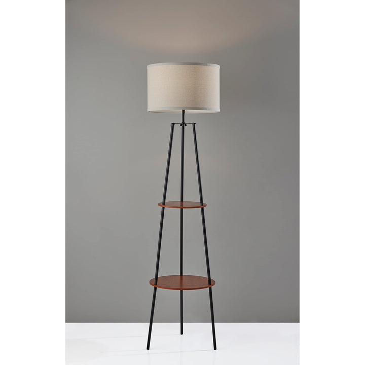 Shelf Floor Lamp Black Mid-Century Modern Contemporary Transitional Energy