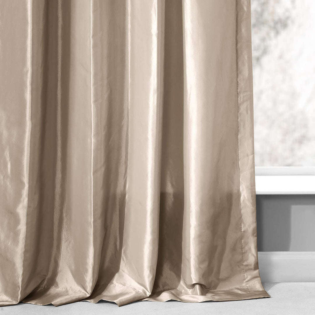 HPD Half Price Drapes Ruched Faux Taffeta Silk Curtains 108 Inches Long Room