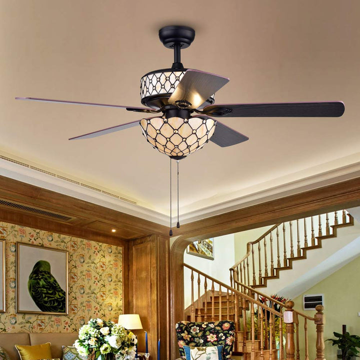 Warehouse of Tiffany CFL-8279BL Ceiling Fan 52" Black