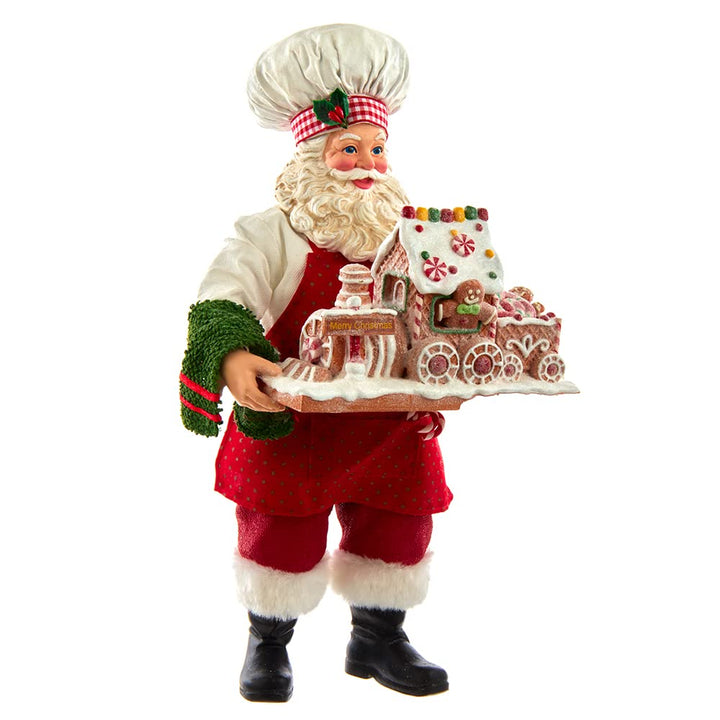 Kurt Adler 11-Inch Fabriché Santa with Gingerbread Train