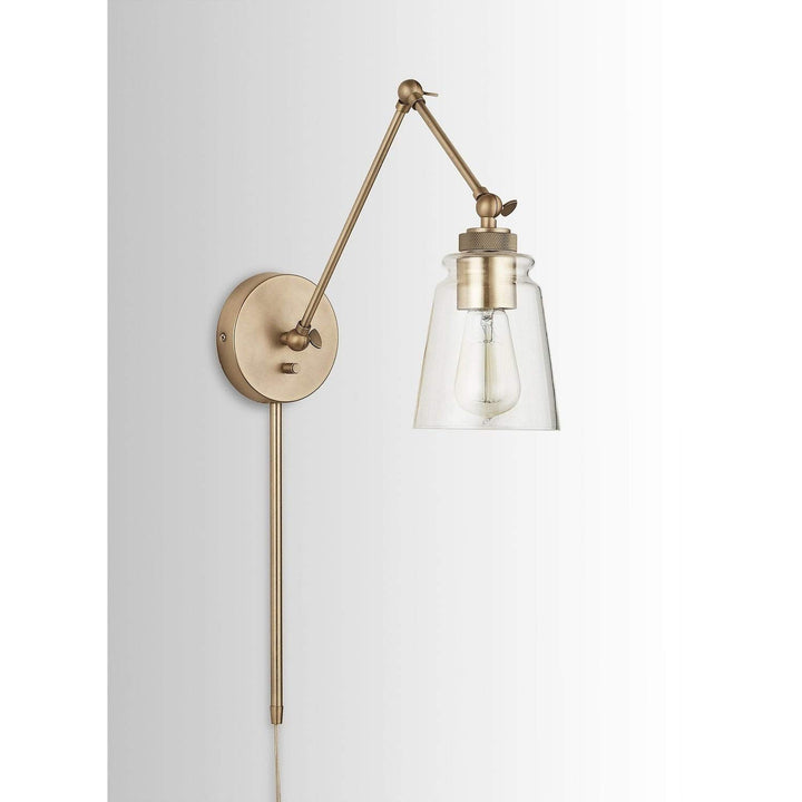 Profile 1-Light Aged Brass Wall Sconce Modern Contemporary Transitional Metal