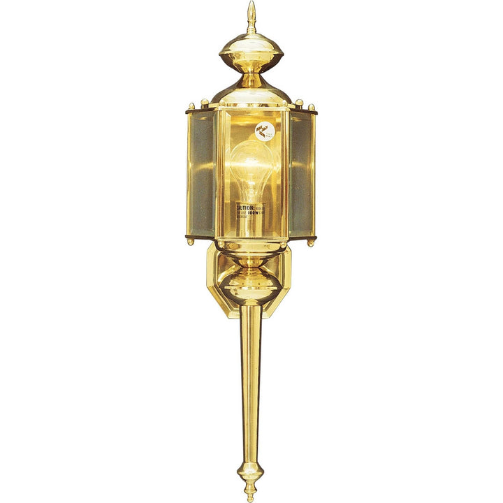 1-Light in/Out-Door Polished Brass Wall Sconce Traditional Metal Dimmable