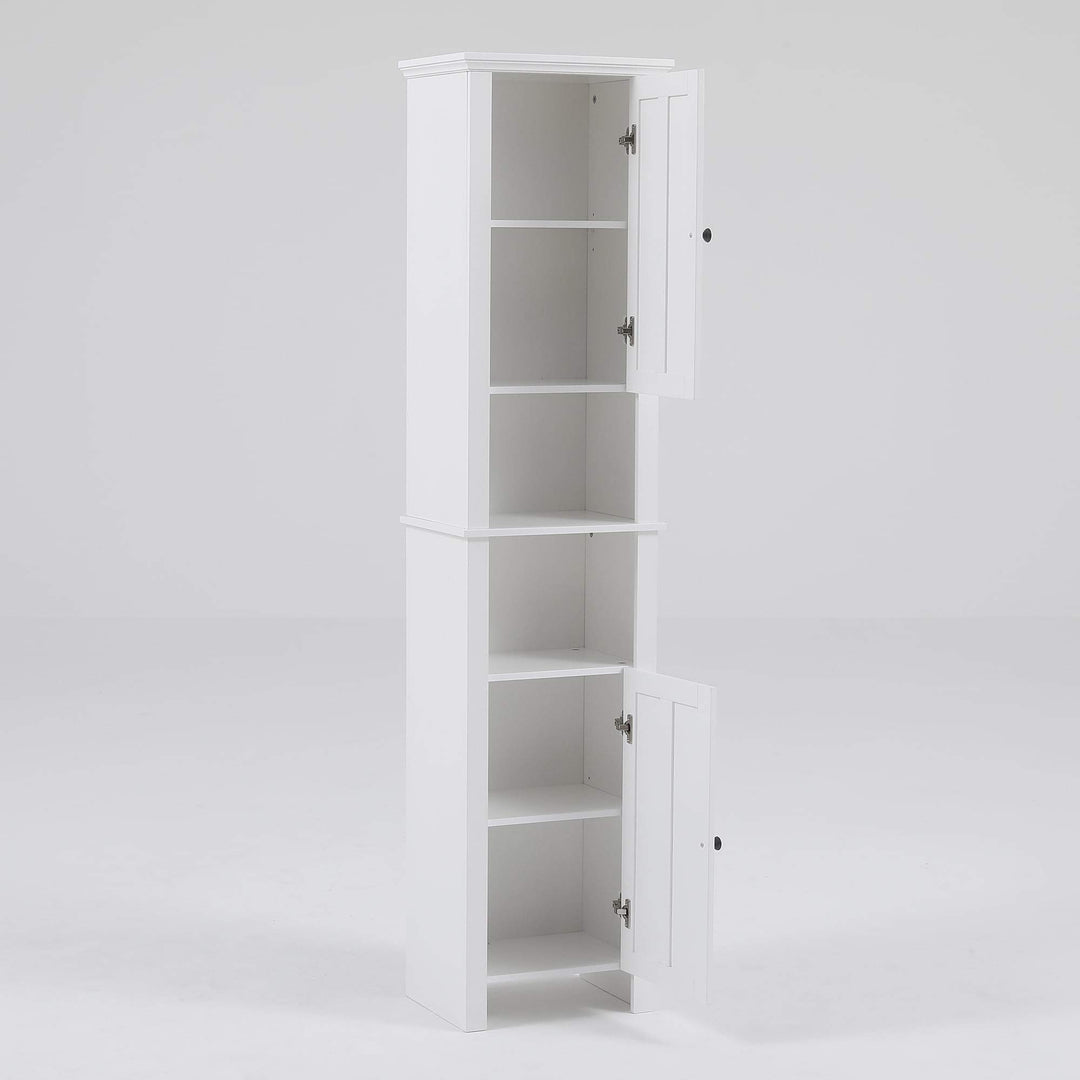 Tall Tower Bathroom 66.9in.h Cabinet in White Traditional MDF Painted Includes